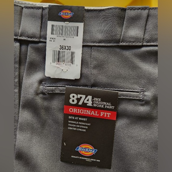 🩶👖🩶 Dickies Men's Original 874® Work Pants - Charcoal - Size 36x30 - Picture 2 of 11
